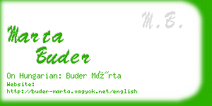 marta buder business card